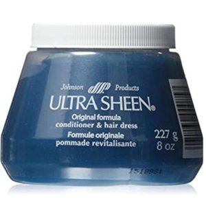 (1) LARGE Ultra Sheen ORIGINAL Formula Conditioner Hair Dress 8 oz BLUE HTF
